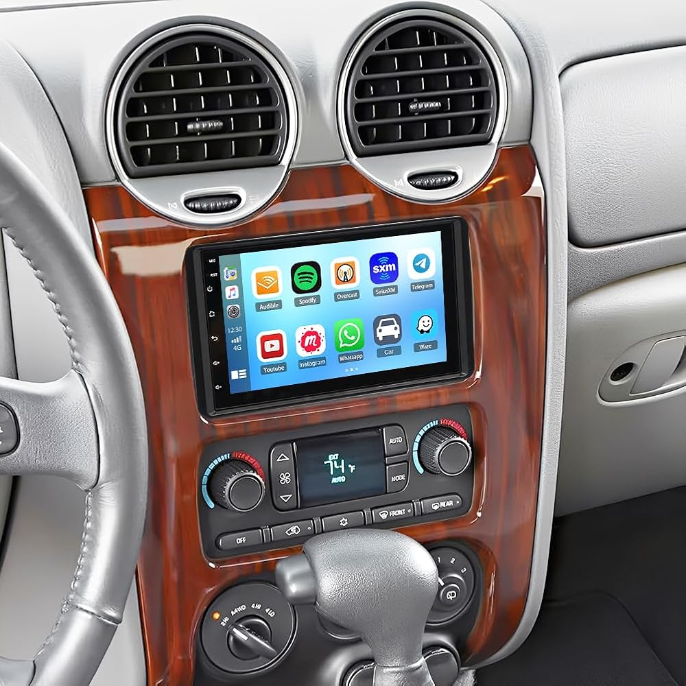 Android 14 Double Din Car Stereo Radio for GMC Envoy 2002 2003 2004 2005 2006-2009,7