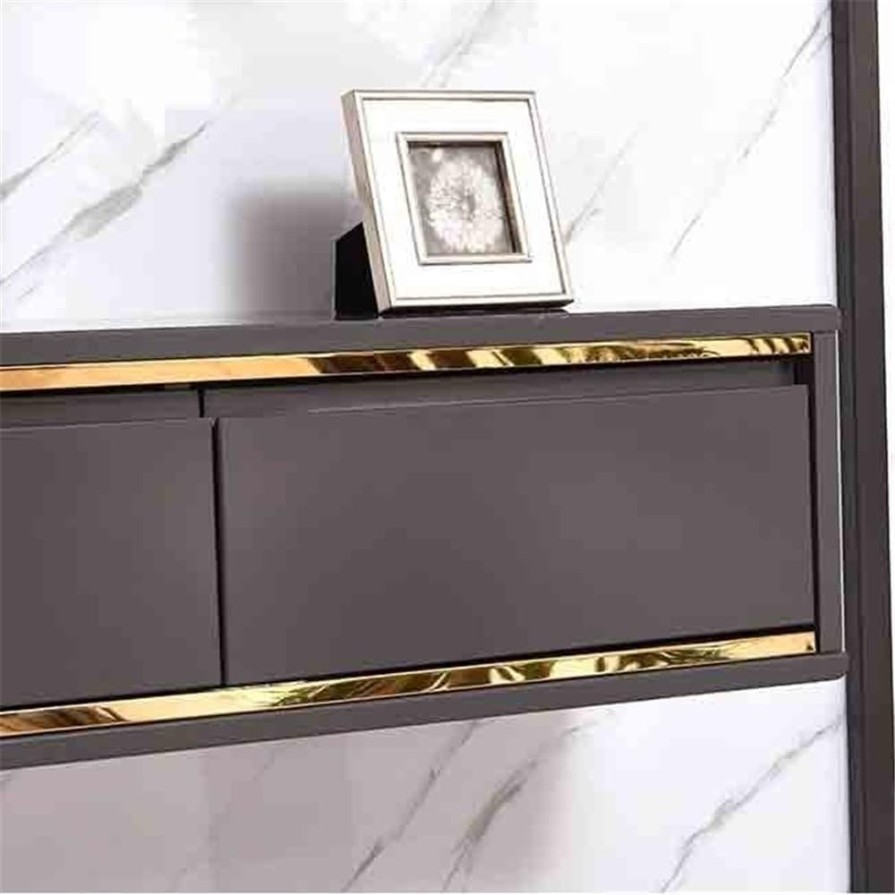 TV Stand Floating TV Stand with Storage, Modern Wall Mount TV Console for Under TV, Rubber Wood Floating Media Console for Bedroom Living Room ﻿ TV Cabinet(Dark Gray,200cm)