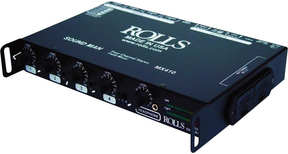 rolls MX410 Field Mixer 4 Ch. with Led Meters