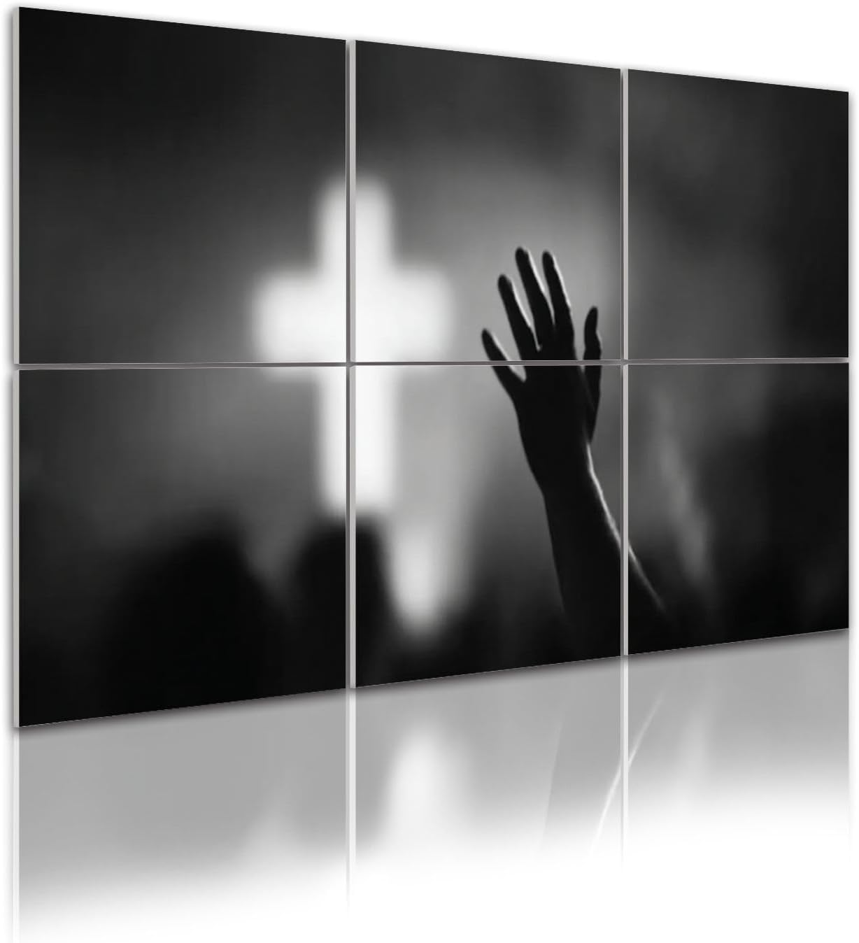 6 Pack Art Acoustic Panels Passionate Christians raising their hands praise prayer worship Sound Absorbing Panel 48