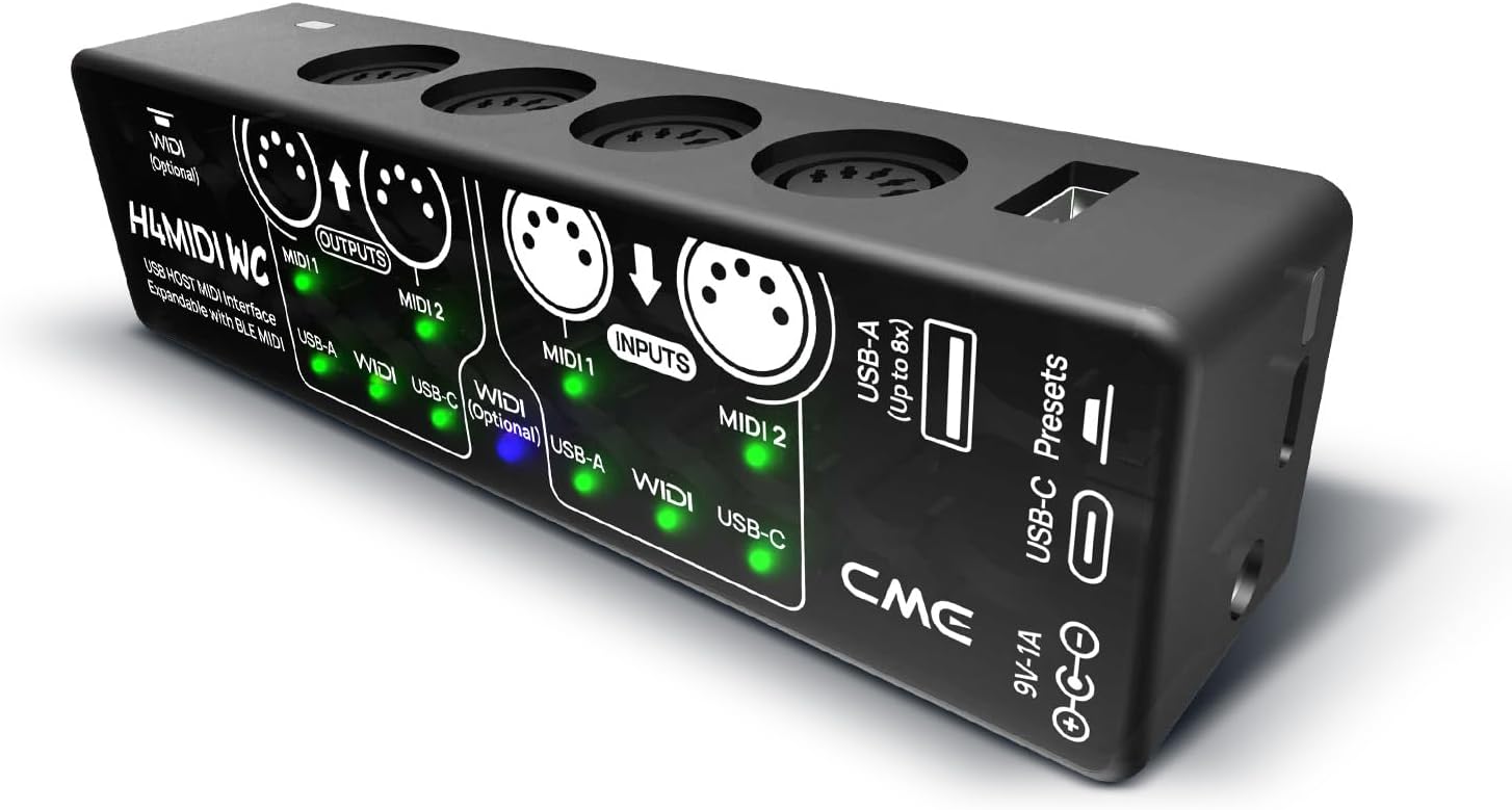 CME H4MIDI WC + WIDI Core - Advanced USB host MIDI Interface + WIDI Premium Bluetooth MIDI