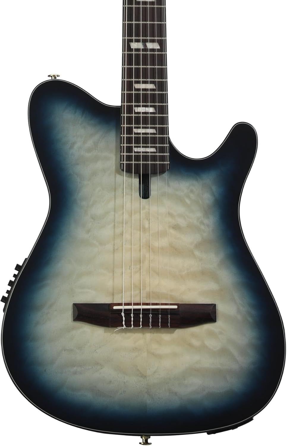 Ibanez FRH20 Thinline Nylon-string Acoustic-electric Guitar - Cosmic Blue Starburst Low Gloss