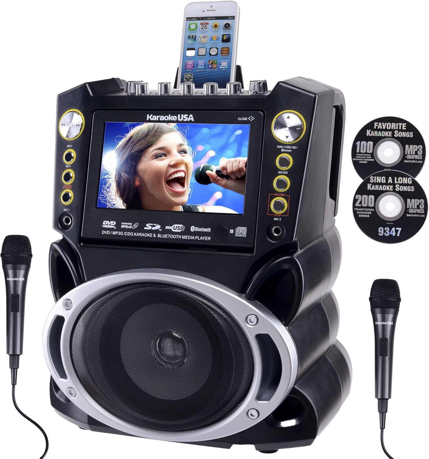 Karaoke USA GF844 Bluetooth Karaoke Machine