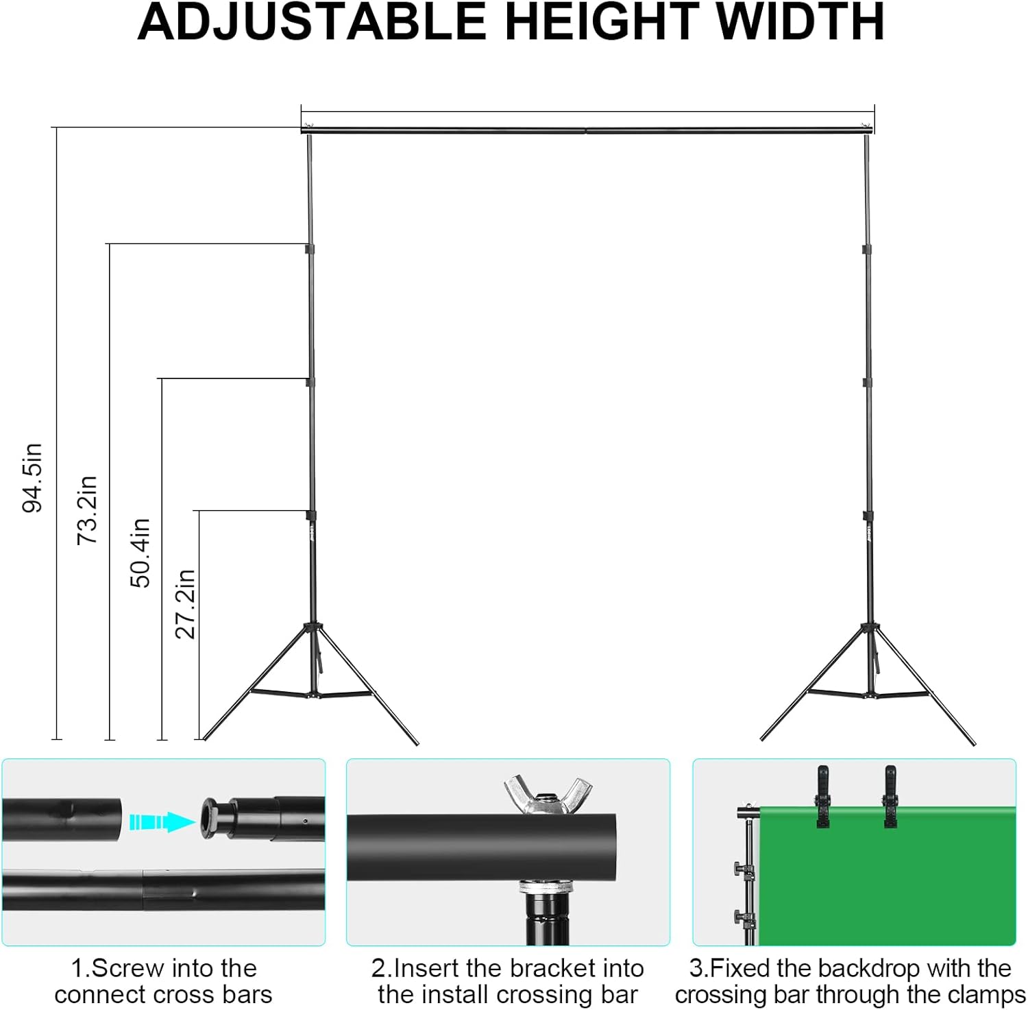 Photography Lighting kit with Backdrops, 8.5x10ft Backdrop Stands, UL Certified 5500K 800W Equivalent 25W LED Umbrella Softbox Continuous Lighting, Photo Studio Equipment for Photo Video Shoot