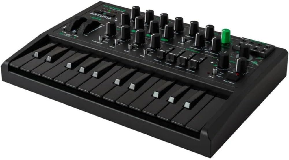 Arturia Micro Brute UFO Bundle with Polsen HPC-A30 Closed-Back Studio Monitor Headphones, Kellards MID-P10T Pro MIDI to MIDI Cable 10 Feet