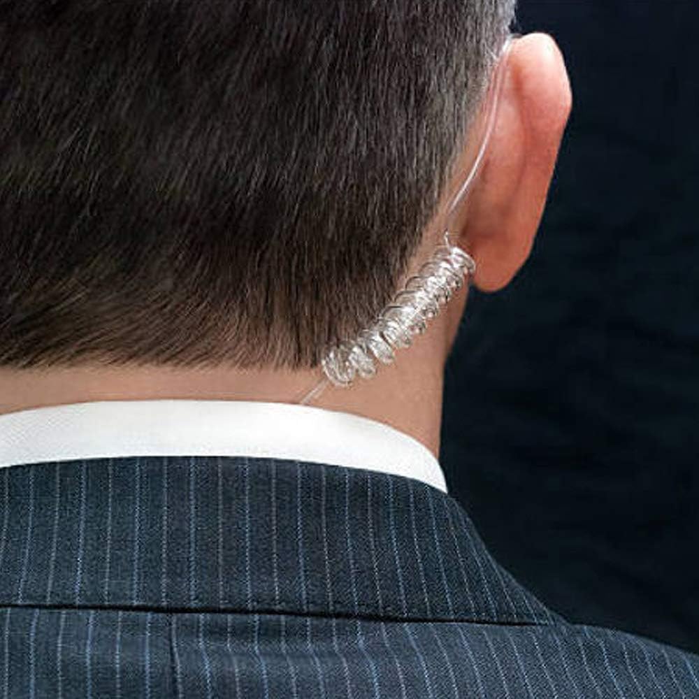 Klein Electronics Director-S6 Two-Wire Surveillance Earpiece Kit with Clear Quick-Disconnect Audio Tube for Icom Compatible Radio Models (Works with S6 Connector pin)