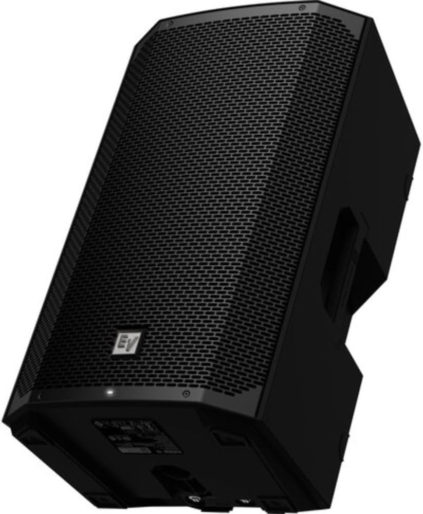 Electro-Voice EVERSE 12 Weatherized Battery-Powered Loudspeaker with Bluetooth Audio and Control Black (Pair) Bundle with Auray Steel Speaker Stands with Case and 2X XLR Cable