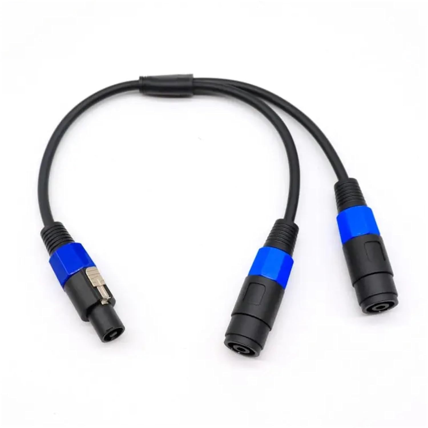 Speakon Splitter Cable 1M2F & 1F2M - 0.5m 4-Core Y-Cable for PA Systems & Studio Use(1Male to 2Female0.5m)