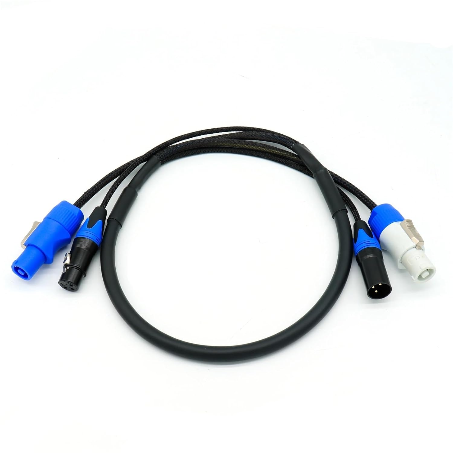 Flexible XLR Combo Cable 1m 1.5m 2m 3m 5m Power Con DMX Combo Cable 3 x 1.5mm² for Stage Lighting Moving Head(5 Meters)