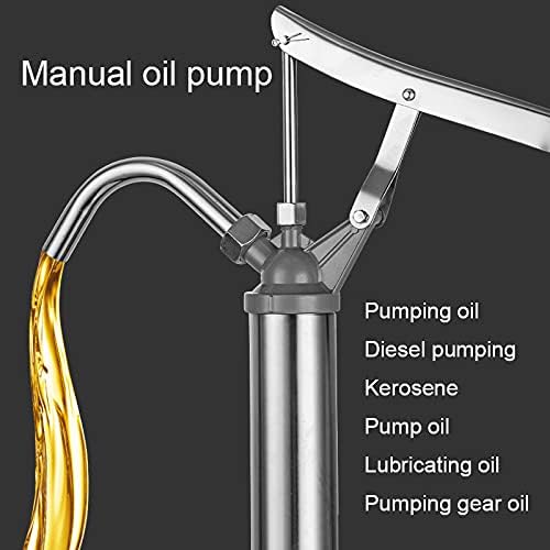 Hand Tool Heavy-Duty Lever Pump Fuel delivery Pump, Aluminum Alloy Barrel Type Retractable Fuel Drum Pump, Used for Sending, Diesel, lubricating Oil and Other Barrel Pump Tools