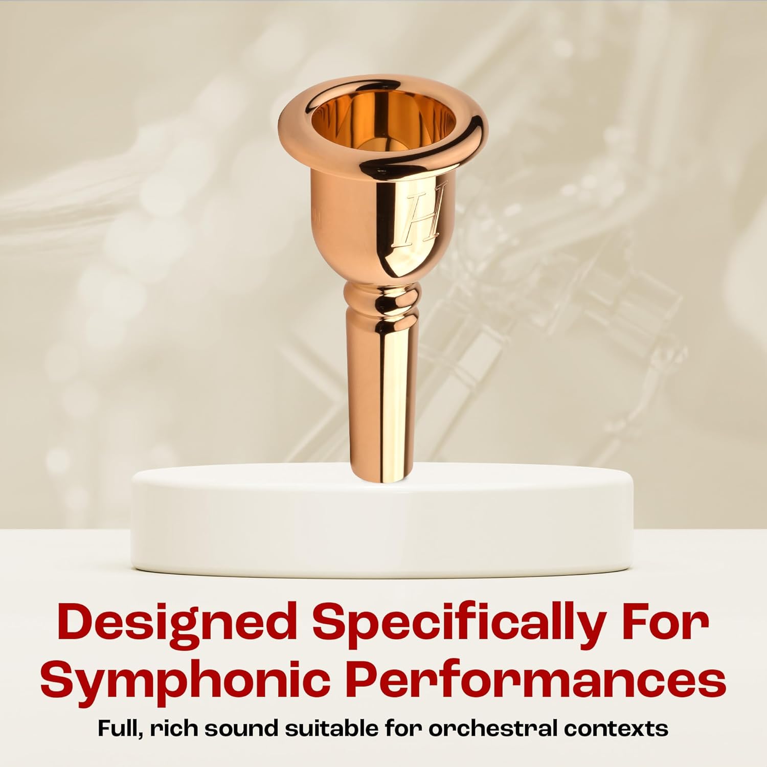 Denis Wick Heritage Trombone Mouthpiece Gold Plated, 3180G-6BS - V-Type backbore for Superior Tone Clarity, Small Shank Fitting Trombone Accessories for Easy Articulation, 1.00 x 0.25 x 0.26 Inches