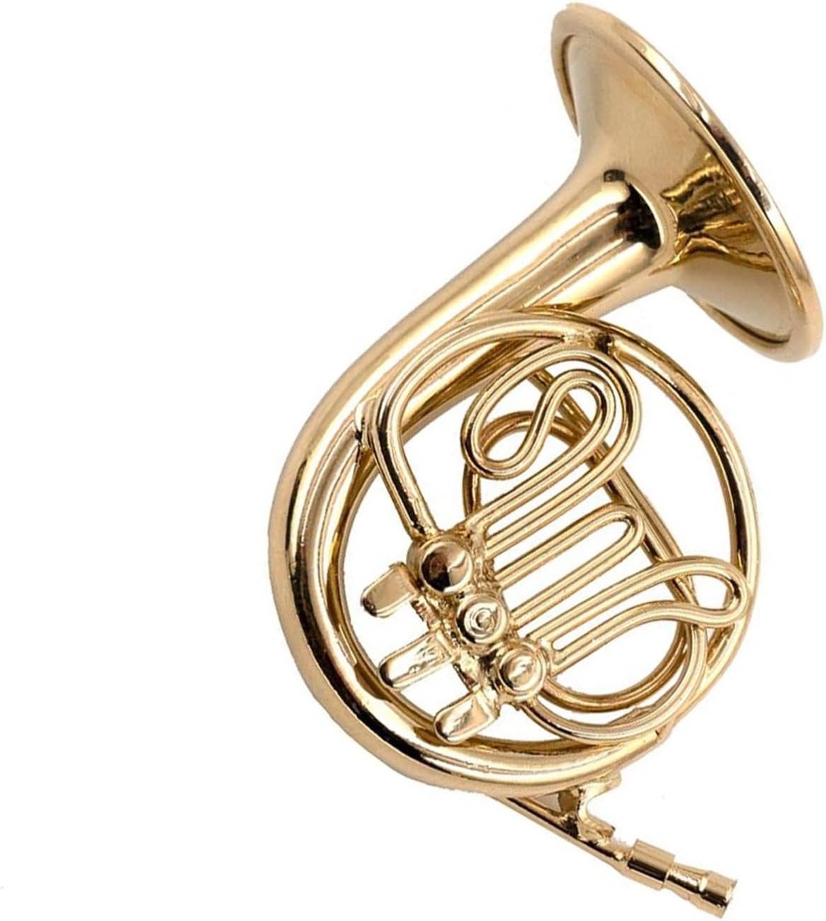 Musical Instrument Model 1Pcs Miniature Copper French Horn Model with Support Mini Musical Instrument Accessories (Size : 15cm)