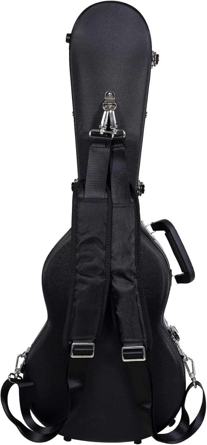Crossrock CRA860BU Baritone Ukulele, ABS Molded Hard Backpack Case, Black (CRA860BUBK)