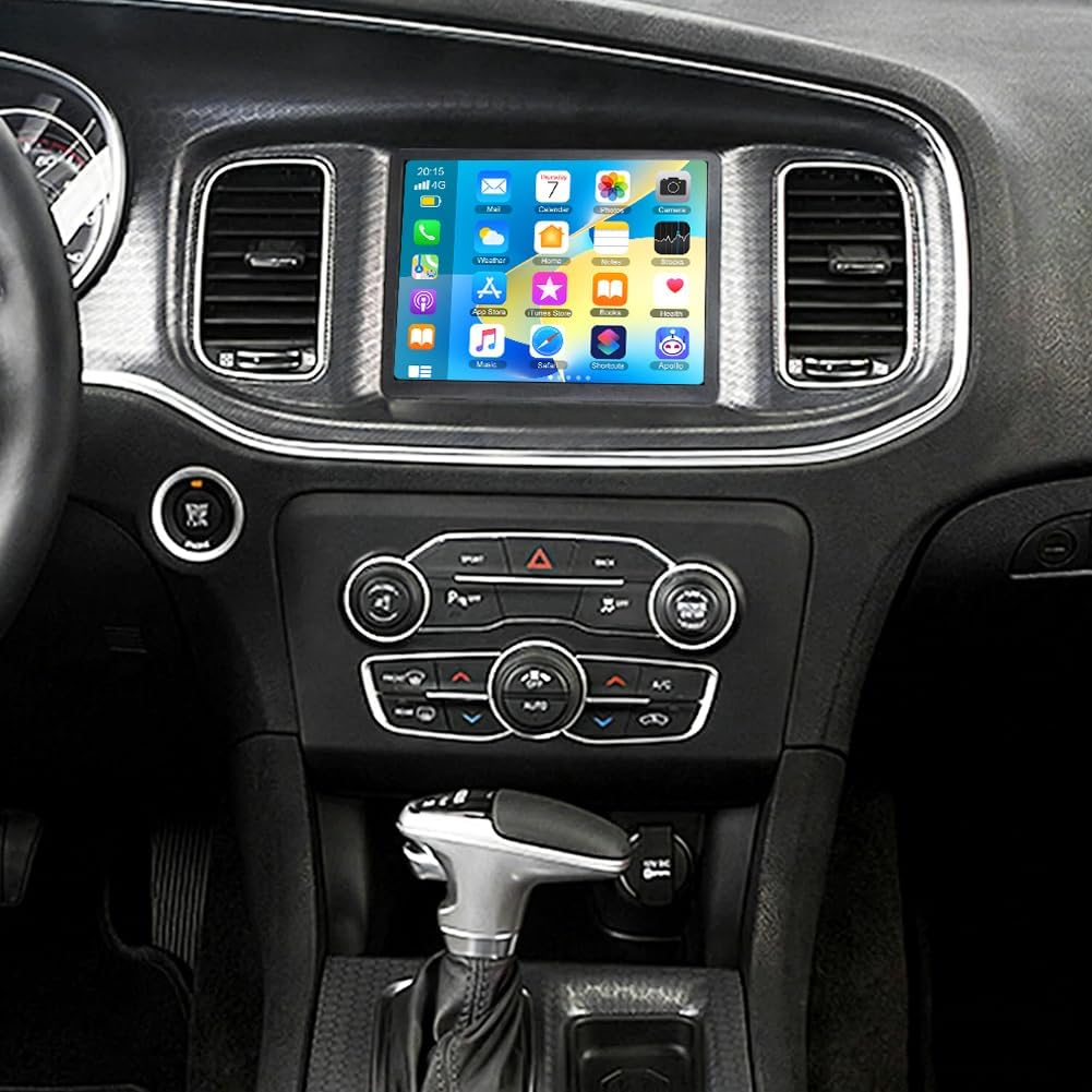 Android 14 Car Stereo for Dodge Charger 2015-2021,8.4 Inch Double Din Car Radio with Carplay & Android Auto, in-Dash Navigation Radio with BT Mirror Link WiFi FM Radio & Backup Camera-4+64G