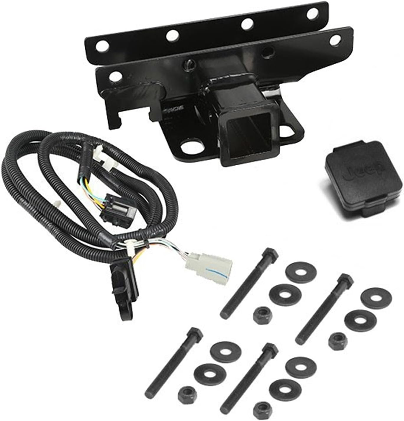 Rugged Ridge | Trailer Hitch Kit, Jeep Logo | 11580.52 | Fits 2007-2018 Jeep Wrangler JK