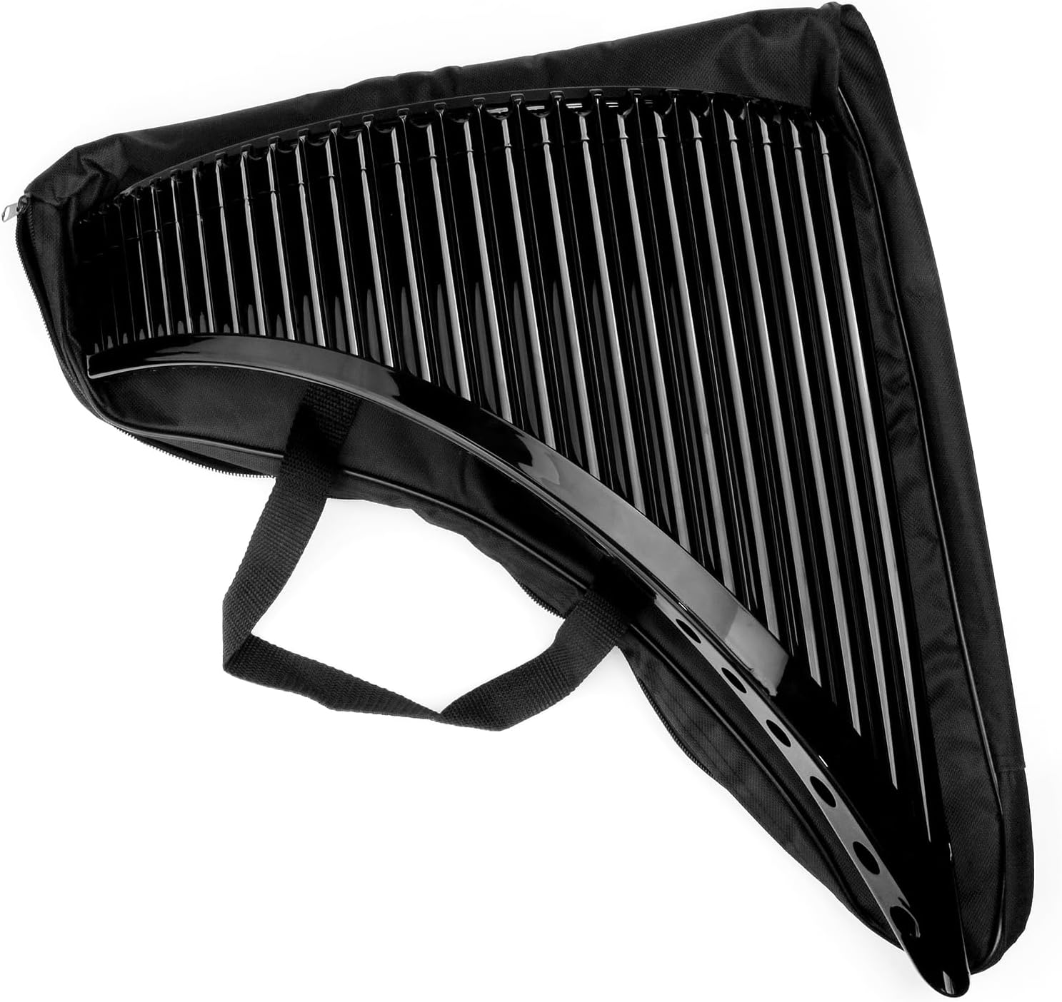 Pan Flute Comes with Mouthpiece and Carrying Bag, 26 Pipes Pan Pipe Instrument Key of C for New Beginners Learning Teaching