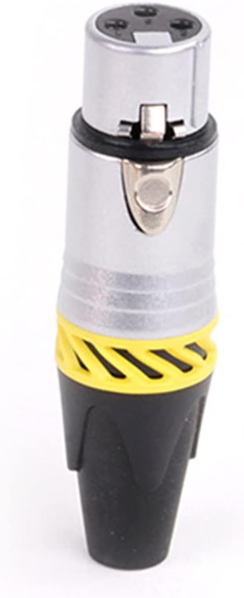 X L R Connector 3pin XLR Microphone M I C Male Plug Female Jack Adapter 6 Colors Available Cable Terminals Soldering 10Pcs (Color : D1037F-Black)