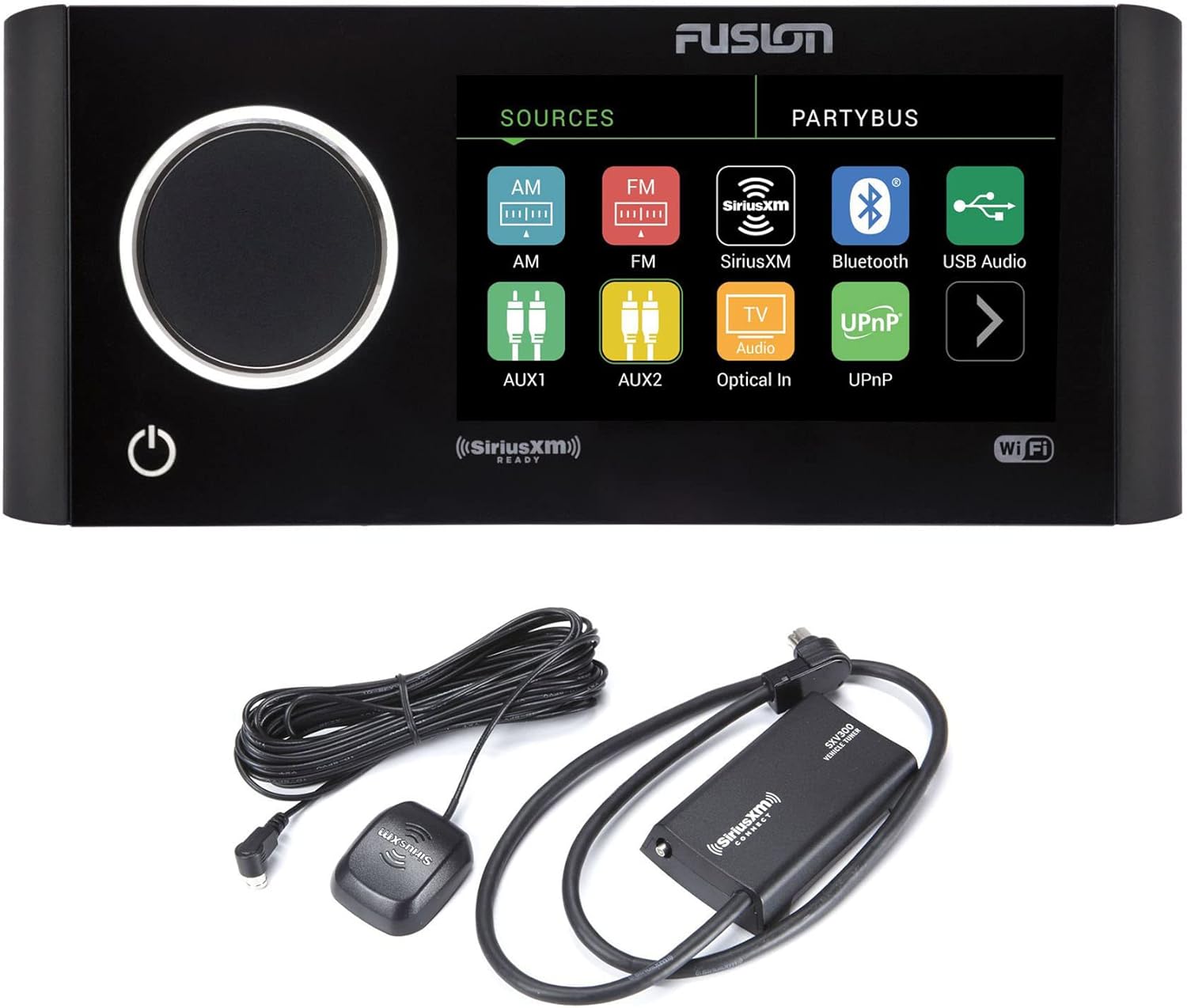 Garmin Fusion MS-RA770 Apollo Series Touchscreen Marine Digital Media Receiver with Built-in Wi-FI with SXV300M1 Satellite Radio Tuner with Marine/RV Antenna