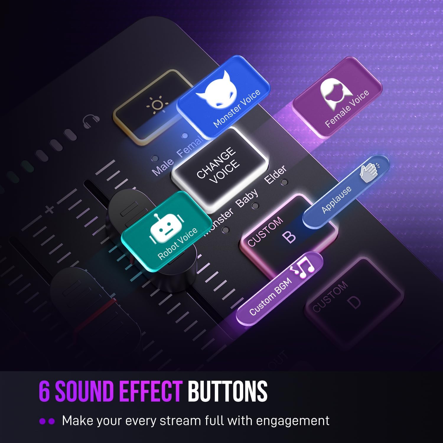 FIFINE XLR/USB Dynamic Microphone with Audio Mixer Bundle, Streaming Microphone with Mute Button, Headphones Jack, XLR Mixer with RGB Lighting, Volume Faders for Gaming, Recording, Podcast (AM8W+SC3)