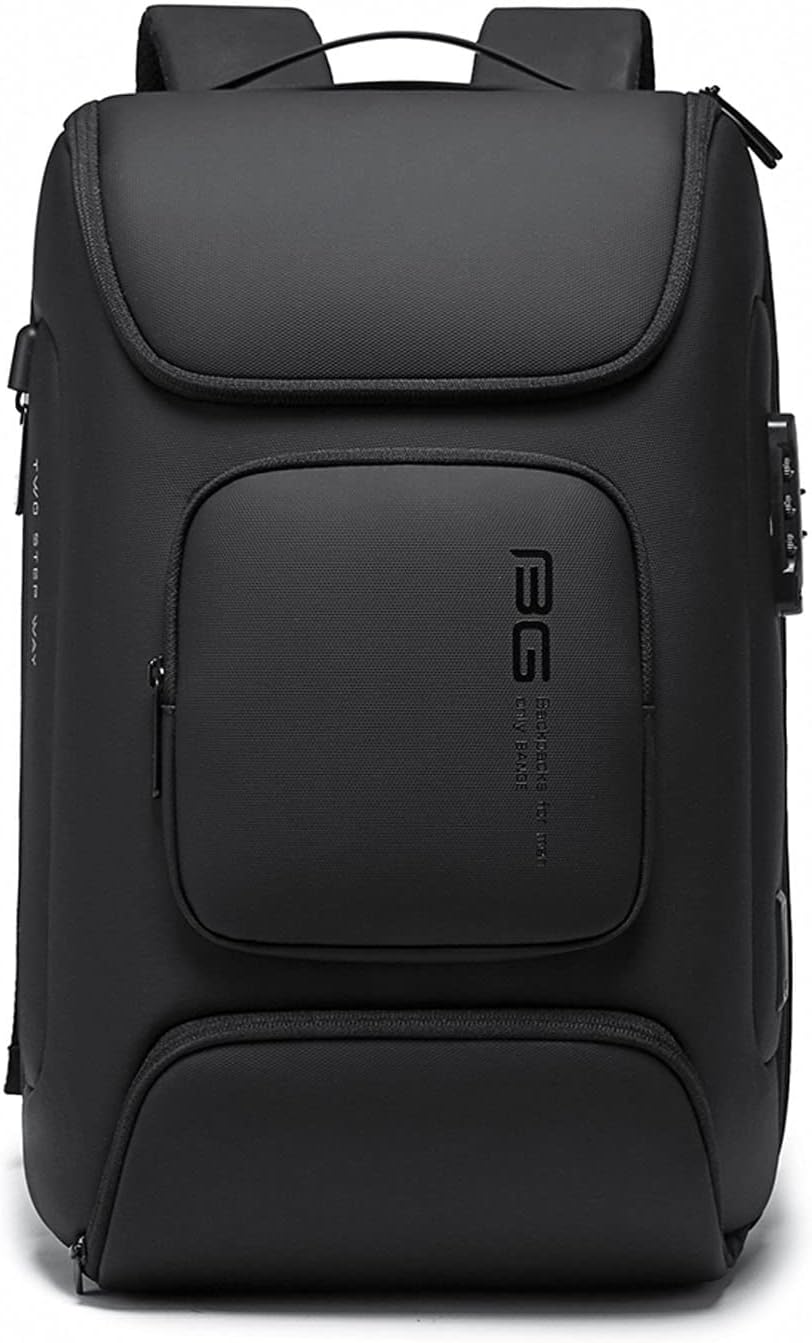 FANDARE Anti-theft Backpack Business Laptop Handbag Travel Large Daypacks fits 15.6 Inch Laptop with USB Charging Port Computer Bag Bookbag for Women Men Waterproof Rucksack Black