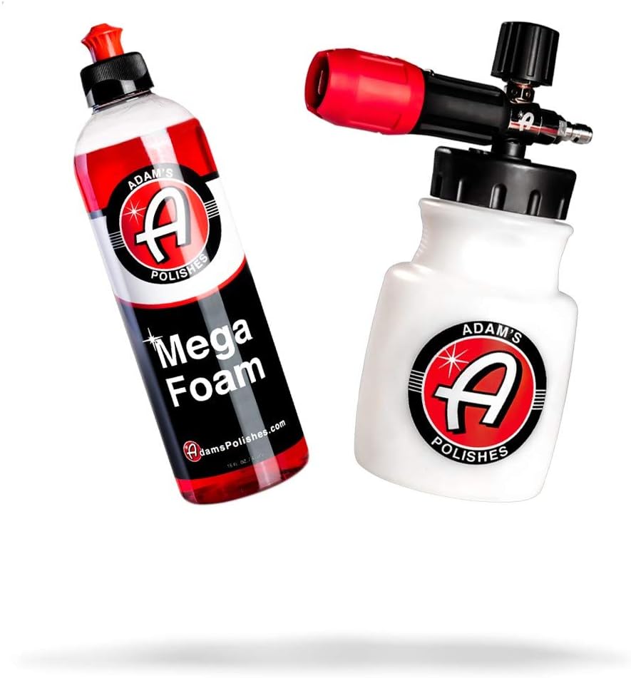 Adam's Polishes Premium Foam Cannon Soap Combo - Custom Snow Foam Cannon Soap Sprayer for Car Wash | Sprayer Cannister for Pressure Washer