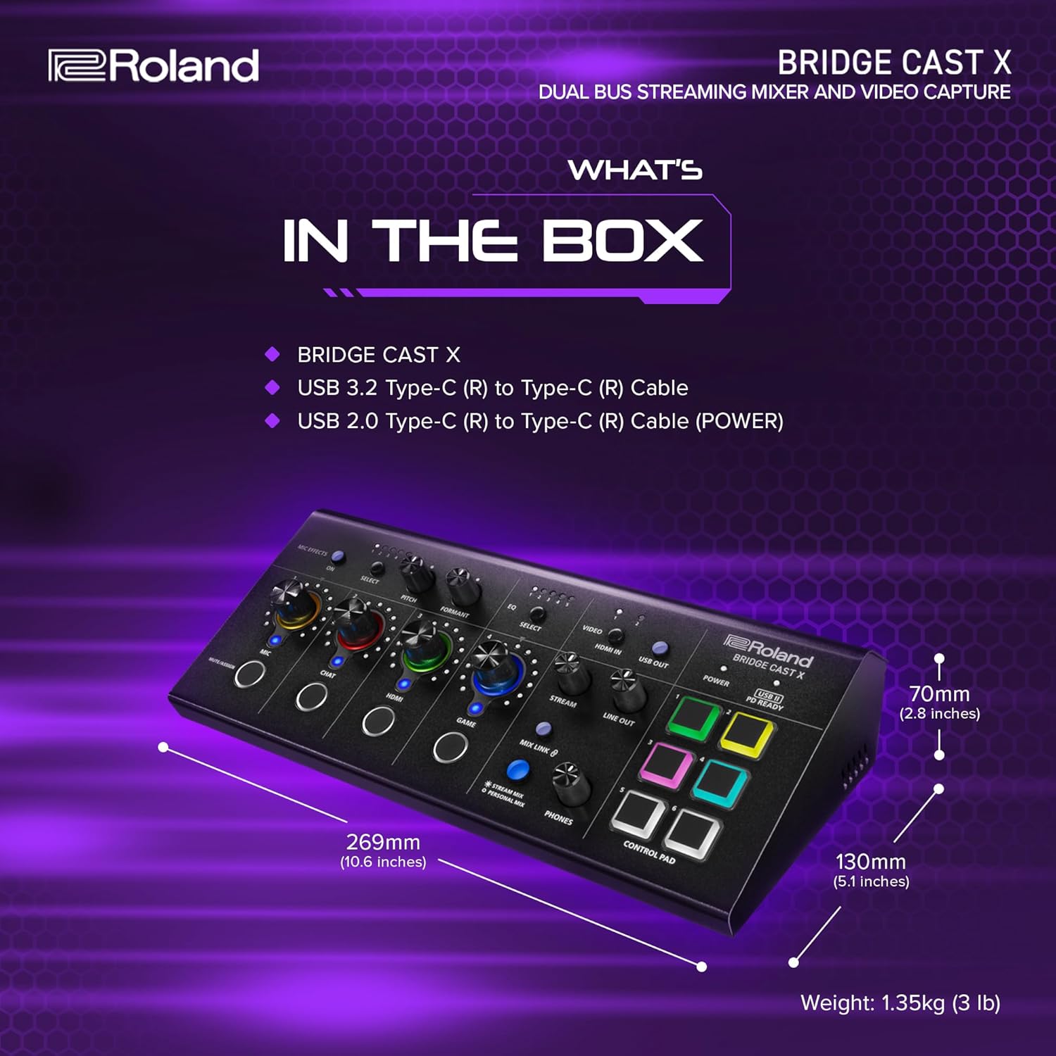 Roland Bridge Cast X Dual-bus Pro Streaming Mixer