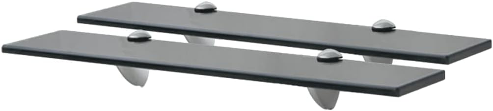 Floating Shelves 2 pcs,Wall Storage Shelves, Wall Mounted Shelf Organizer Unit Display Shelf,for Living Room, Bedroom, Kitchen, Bathroom,Office,Tempered Glass 19.7
