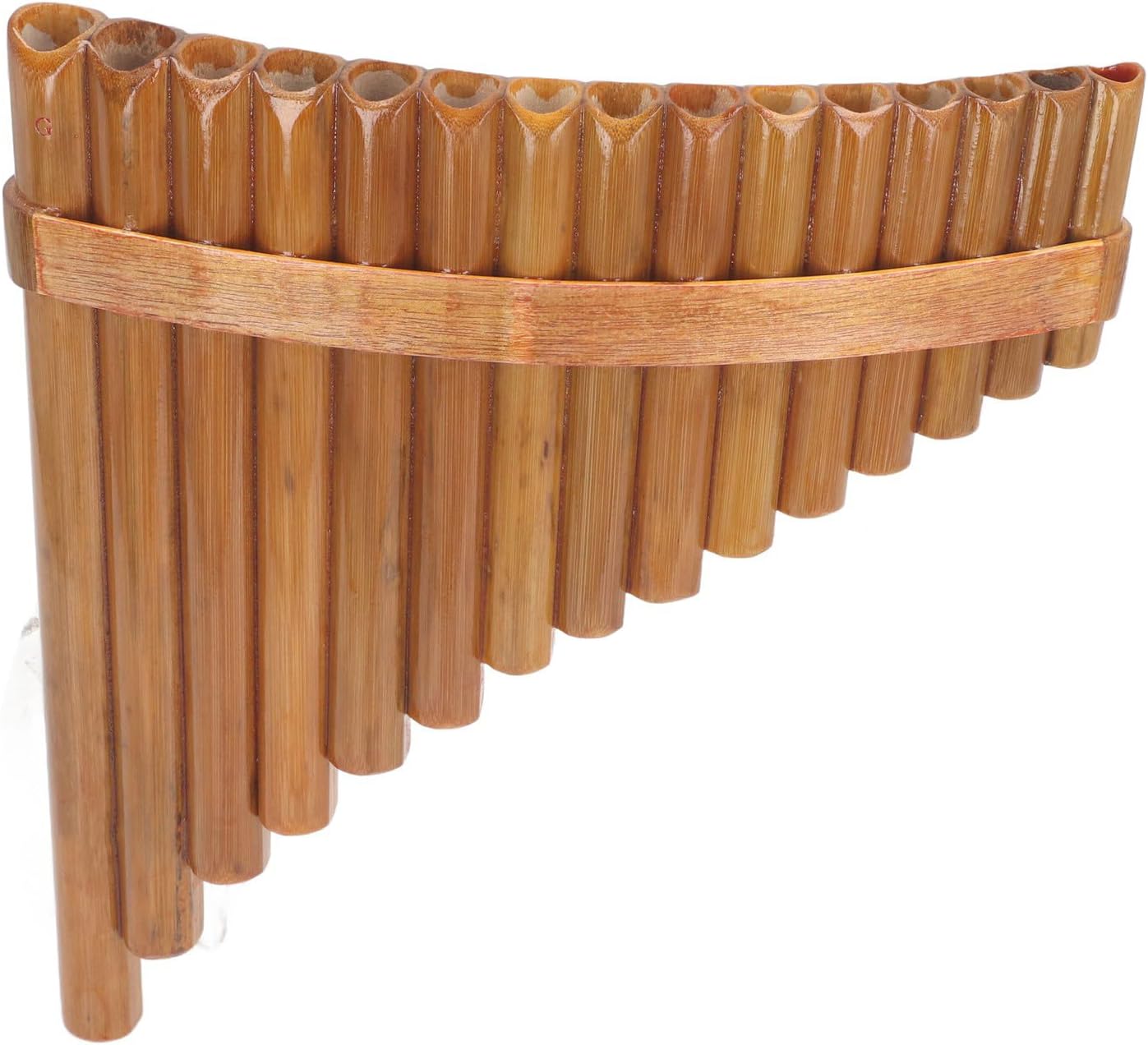 Alomejor Pan Flute, 15 Bamboo Pipes for Rich Sound, Bamboo Musical Instrument, Right-Hand Design with Accessories, for performers, beginners, stage pe