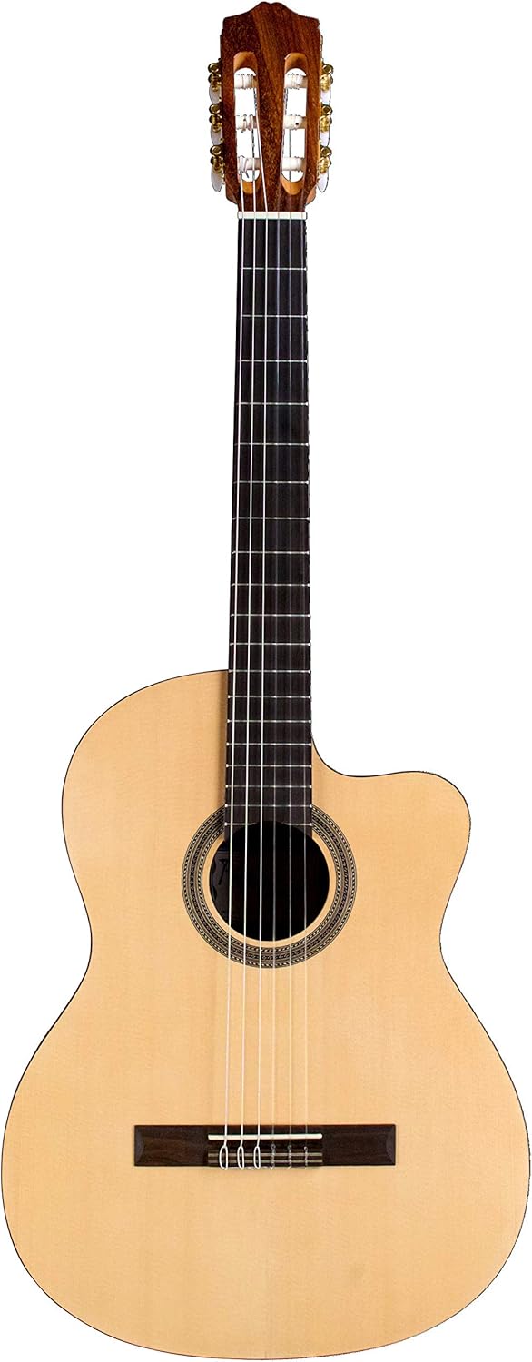 Cordoba C1M-CE Acoustic-Electric Cutaway Nylon String Classical Guitar, Natural, Protégé Series