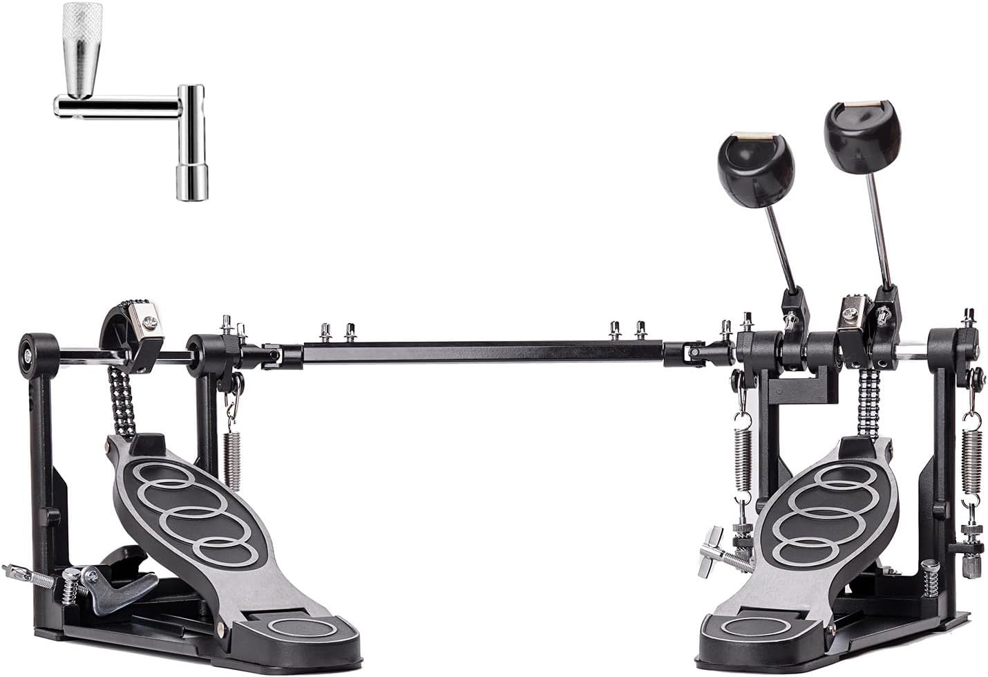Bass Drum Pedal，Double Bass Drum Pedal，Double Chain Drum Kick Pedal Suitable for Electric Drum Set or Acoustic Drum Kit.