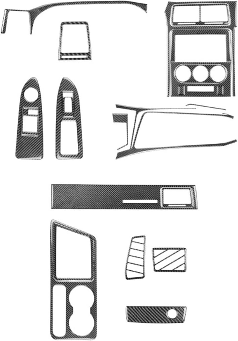 Car Interior Trim Carbon Fiber Cover Interior Trim Decorative Car Stickers Accessories 22Pcs Full Set