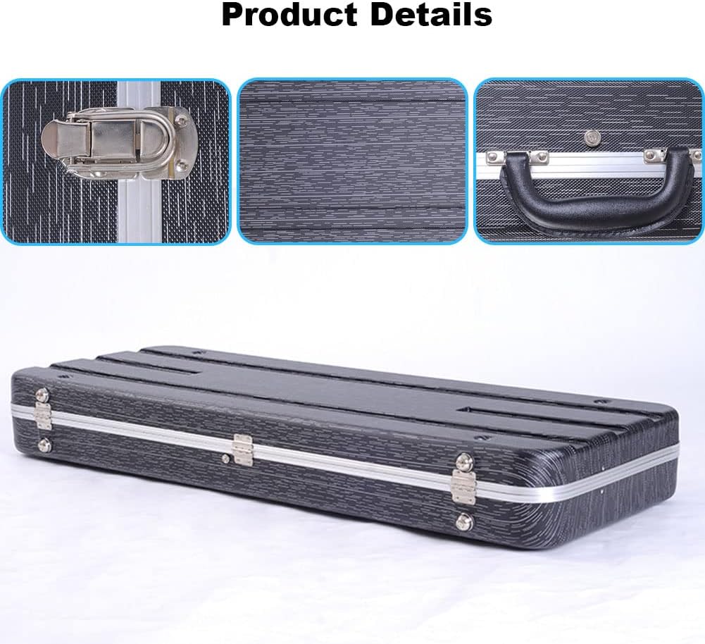 ABS Square Guitar Case, Electric Guitar/Electric Bass Case, Compressive and Shockproof, with Carrying Handle, Inner Fluff Protection