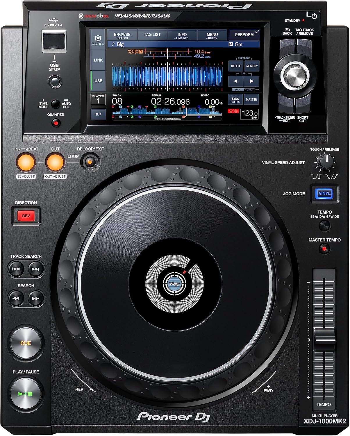 Pioneer DJ XDJ-1000MK2 DJ Deck with Touch Screen