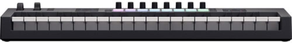 Novation Launchkey 37 MK4 USB MIDI Keyboard Controller (37-Key) Bundle with Auray FP-P1L Universal Piano-Style Sustain Pedal, Hosa Mid-310 Black 10 ft. Midi cable