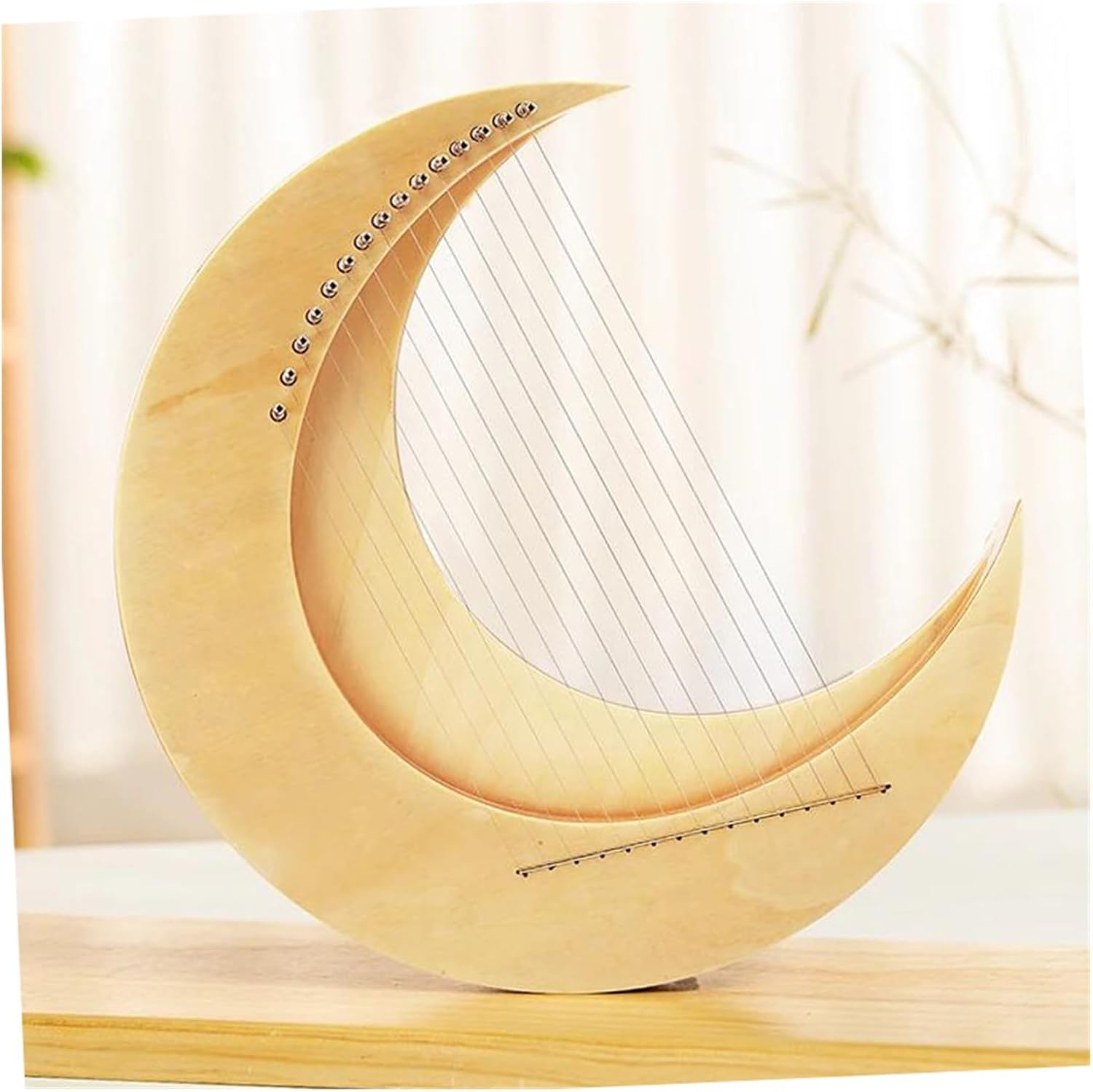 Lyre Harp Set Harp 15 Strings Finger Harp Wood Lyre Key C For Beginner Musical Instrument