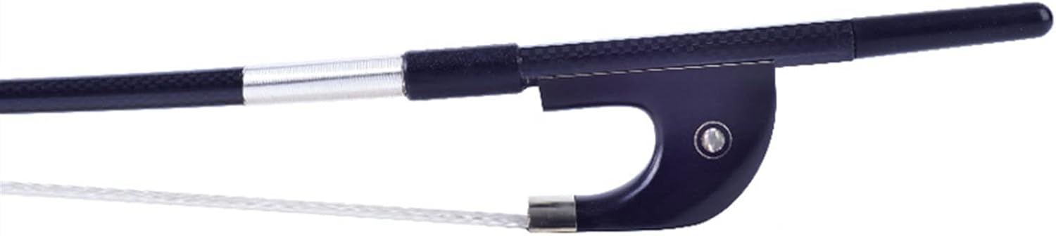 TSTS Nickel Silver Ebony Abalone Pairs Eyes Carbon Fiber Upright Bass Bow Full Size Violin Bow