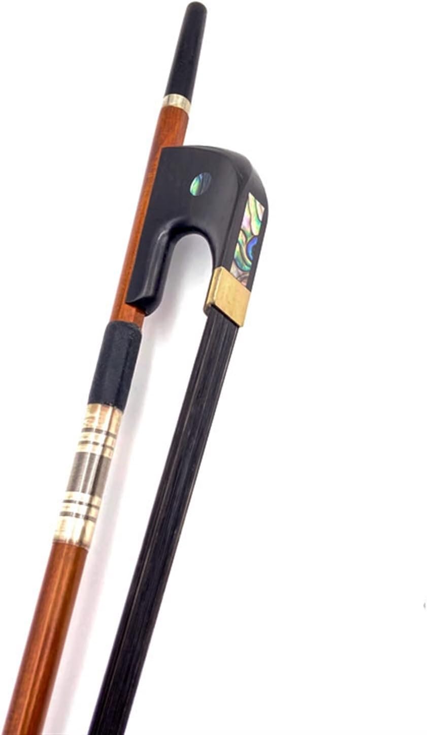 TSTS Professiona Pernambuco Upright Double Bass Bow 3/4 Black Horsehair Horsetail Full Size Violin Bow