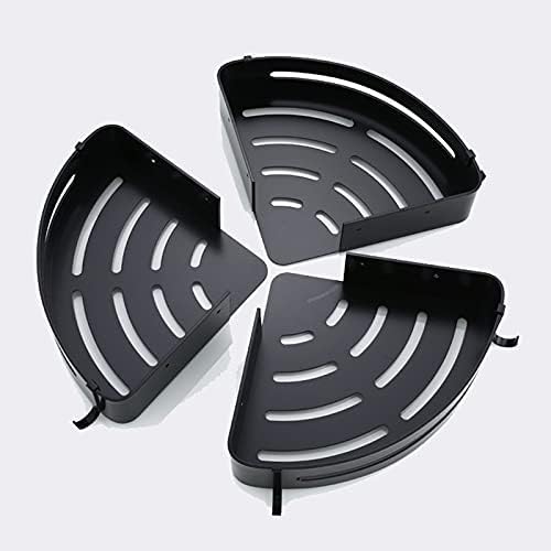 Shower Shelves Bathroom Shelf, Corner Shelves, for Bathroom Black Wall Triangle Rectangle Bath Accessories Bathing Accessories (Color : Triangle- 2 Level)