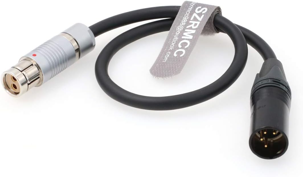 SZRMCC XLR 4 Pin Male to Fischer 2 Pin Female Power Cable for ARRI Alexa XT SXT Cameras