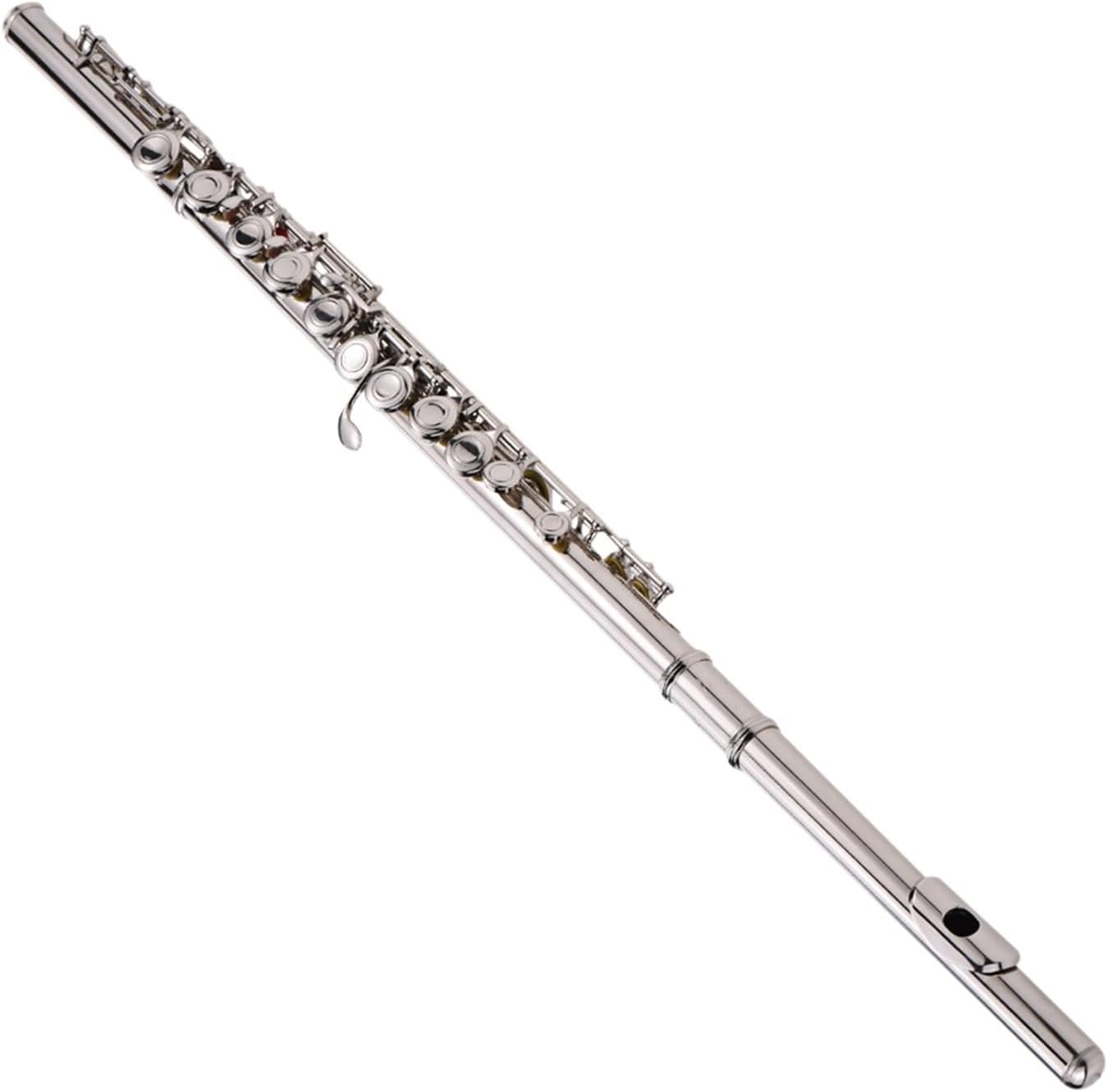Flute Western Concert Flute Silver Plated 16 Holes C Key Cupronickel Woodwind Instrument with Flutes Musical Instruments