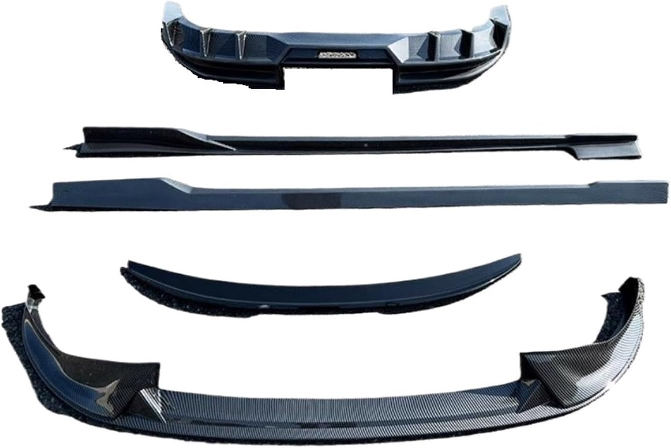 Watermarked Carbon Fiber Car Body Kit Front Rear Lip Side Skirt Tail Wing Assembly Compatible with Xiaopeng P7 2020-23 Modified Accessories