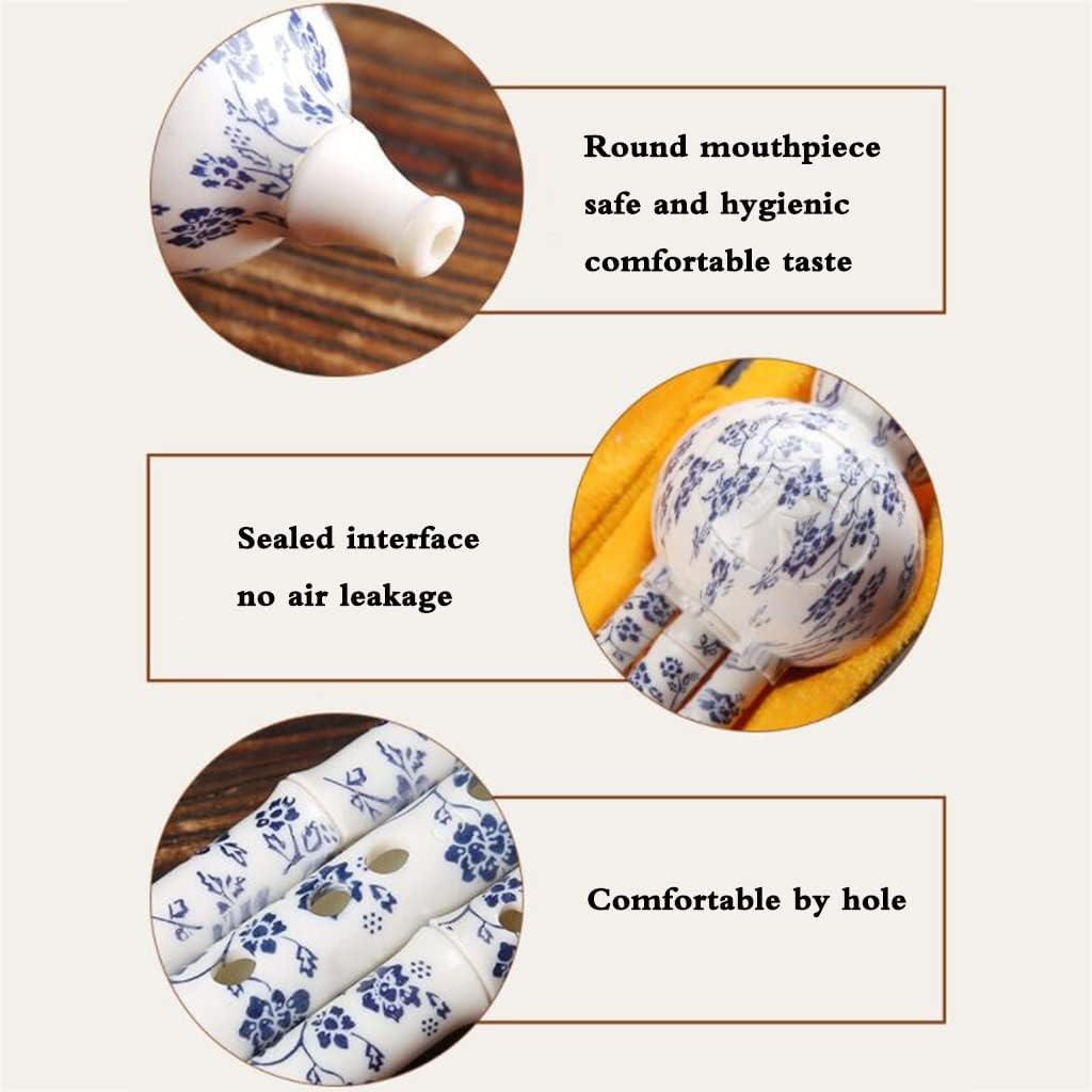 Flutes Musical Instruments Chinese Cucurbit Hulusi Gourd Flauta Hulusi C/Bb Tone Hulusi Folk Musical Instrument,Easy to Learn,Gift for Family and Friends (Color : Blue, Size : C-Key)