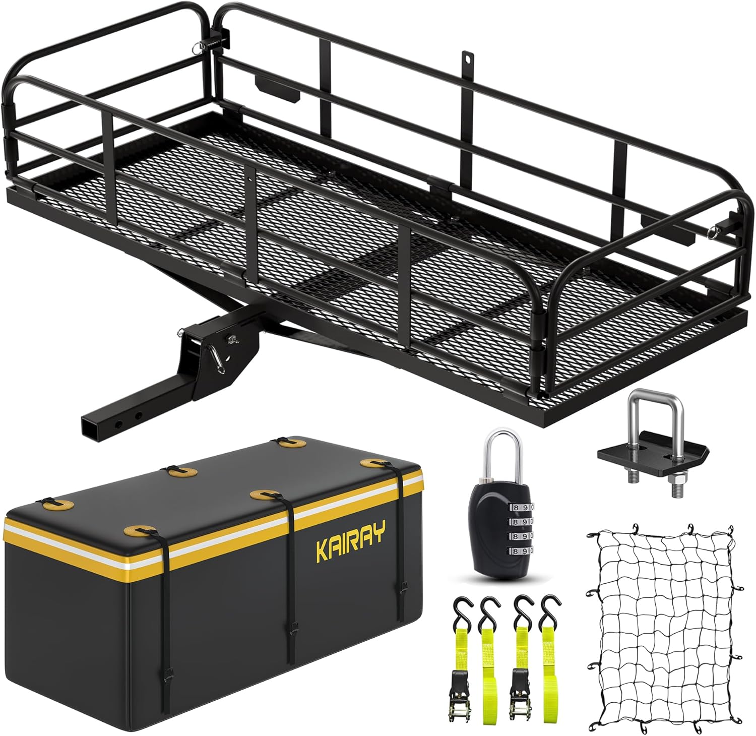 KAIRAY 500 Lbs Heavy Duty Hitch Mount Cargo Carrier 60