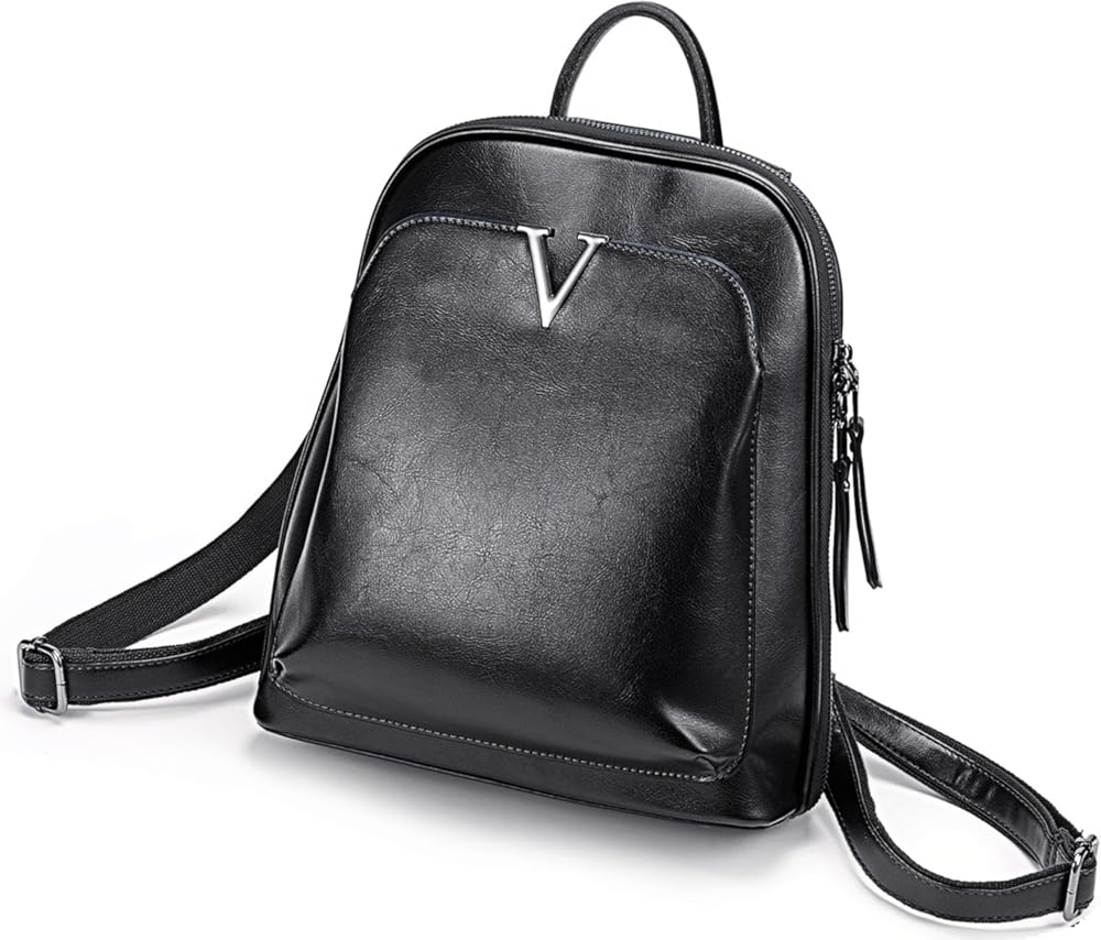 YALUXE Women's Fashion Backpack Handbags Genuine Leather Convertible Anti-theft Back Pack