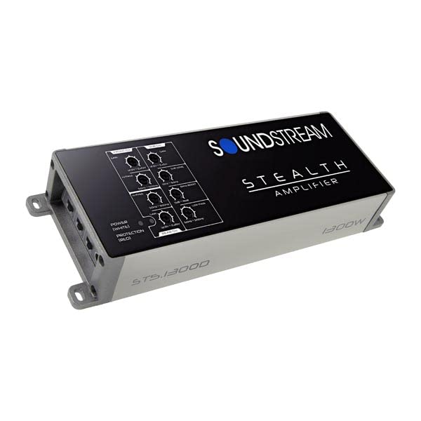 Soundstream ST5.1300D, 1300W 5 Channel Full Range Car Stereo Amplifier, 5 CH Class D Mirco Compact Amp w/Sub Ch