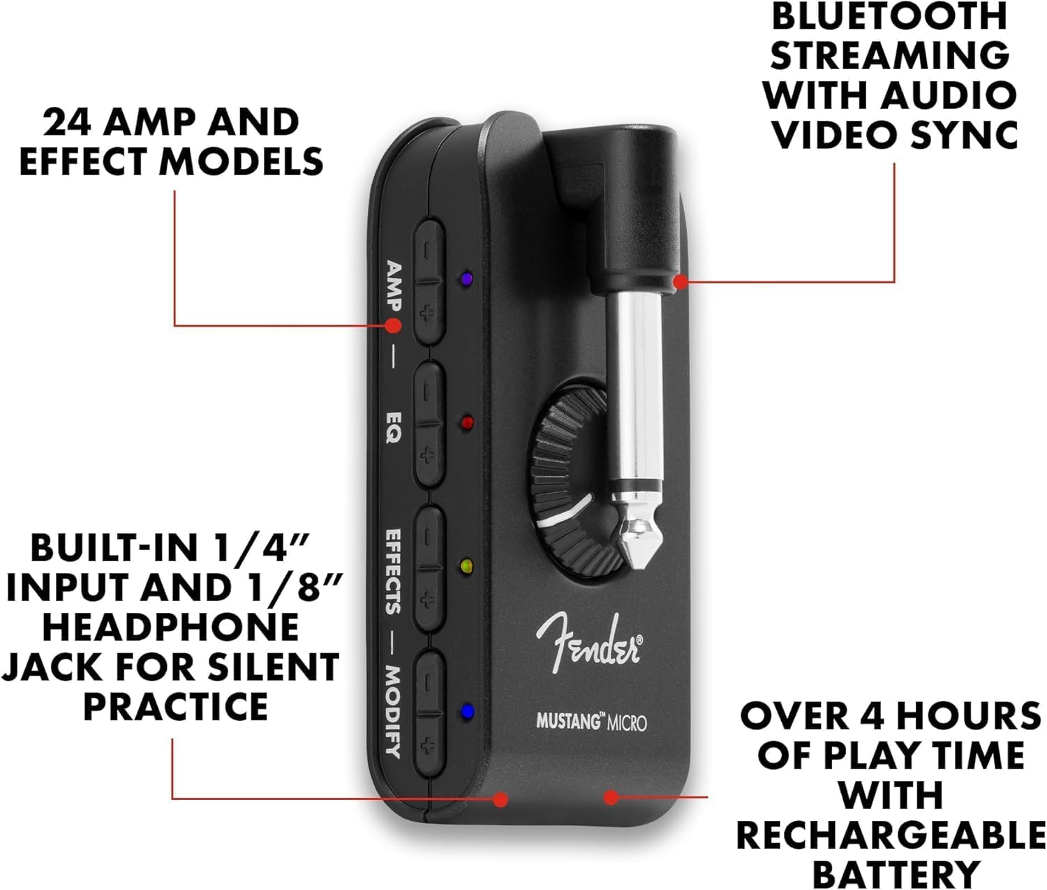 Fender Education Bundle with Champion II 25 Guitar Amplifier, 25 Watts (2X) + Rumble 25 v3 Bass Combo Amp, Black (2X) + Mustang Micro Headphone Amp (6X) + PreSonus HD5 Headphones, Wired (6X)