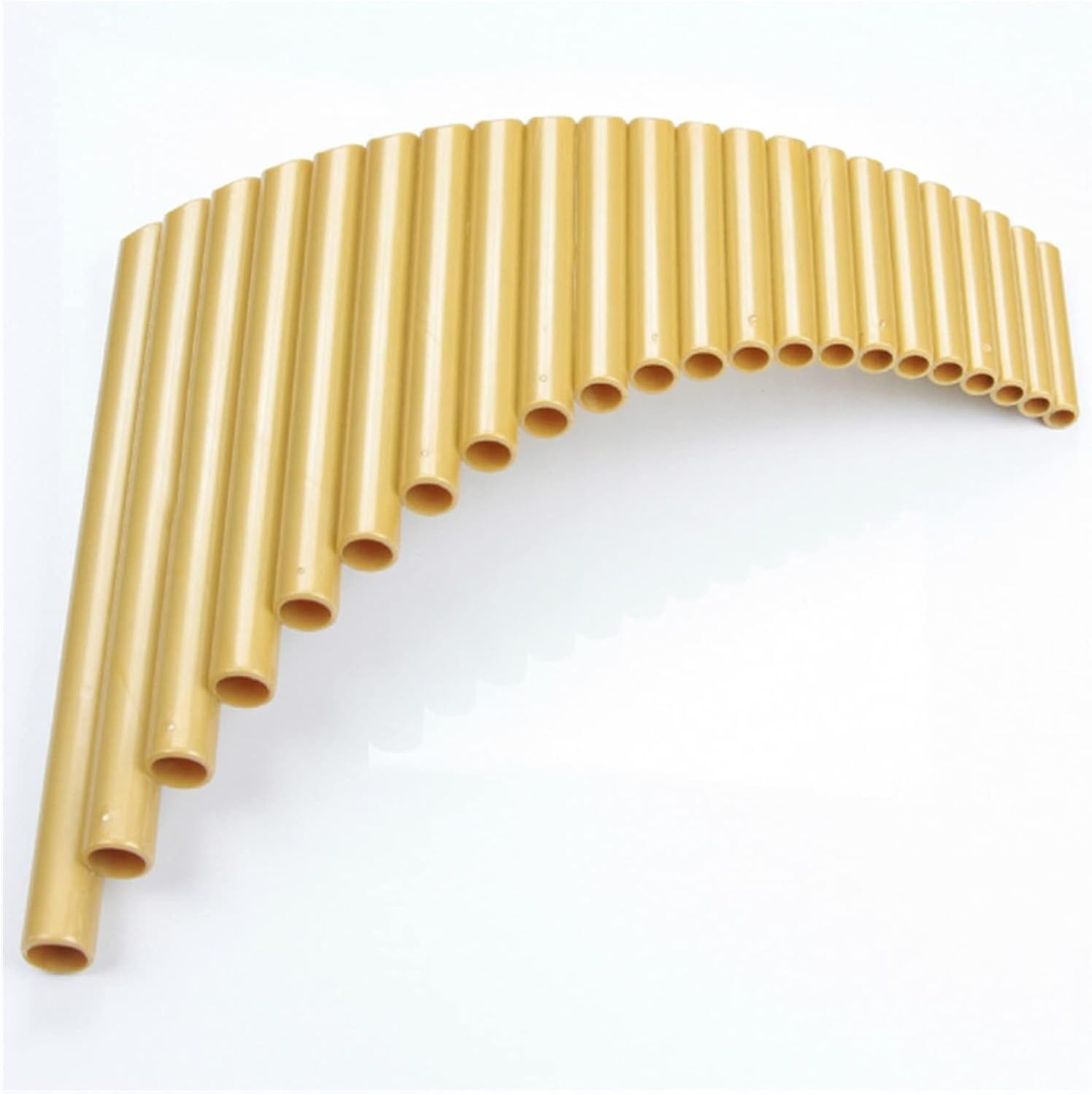 PanPipes Woodwind Instrument 22 Pipe ABS Plastic Panpipe G Key Panflute Right/Left Handmade Woodwind Musical Instruments (Color : Golden Right Hand)