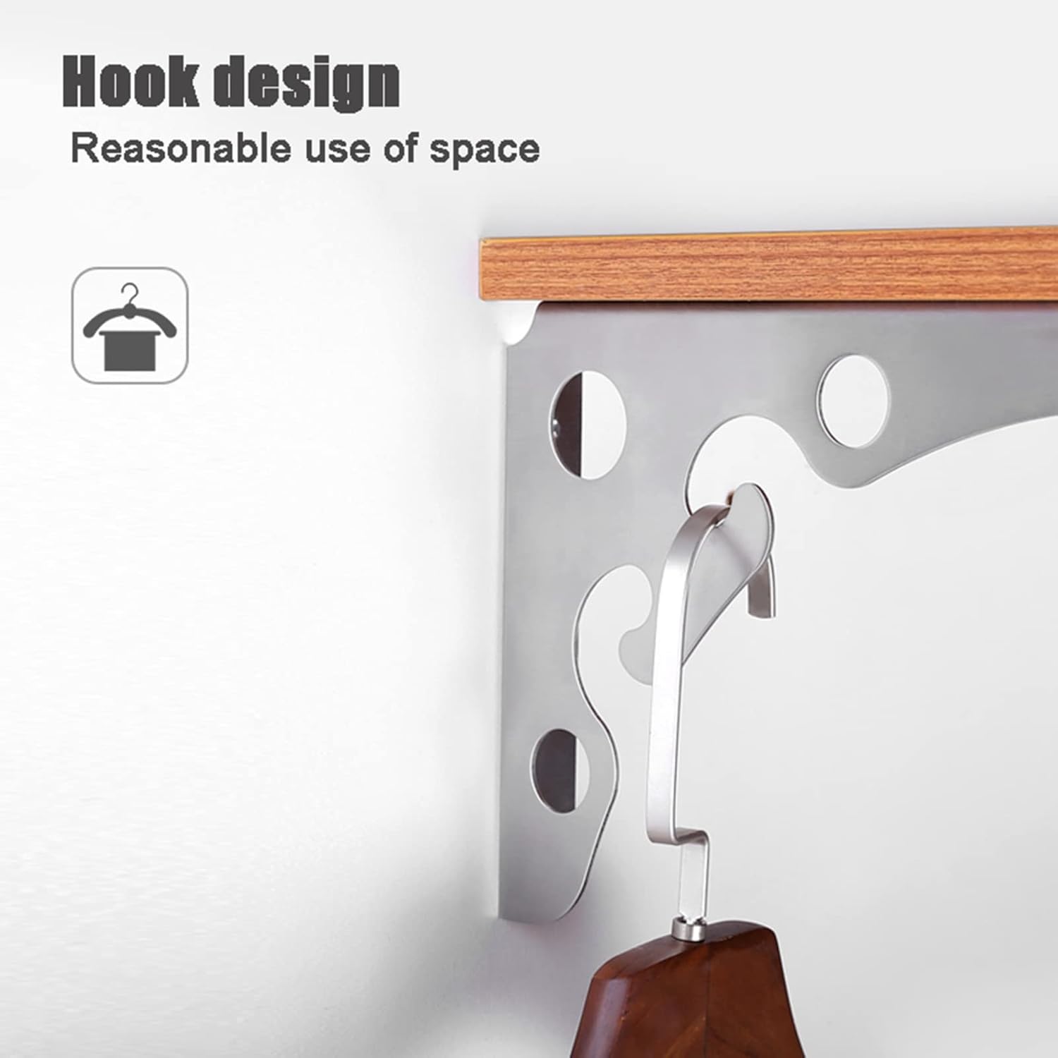 Heavy Duty Triangle Shelf Bracket-Metal Shelving Support,Multi-Function Wall Mount Corner Brace for Flower Shelves Bookshelves,Save Space,Complete accessoires,Silver-300mm/12inch (