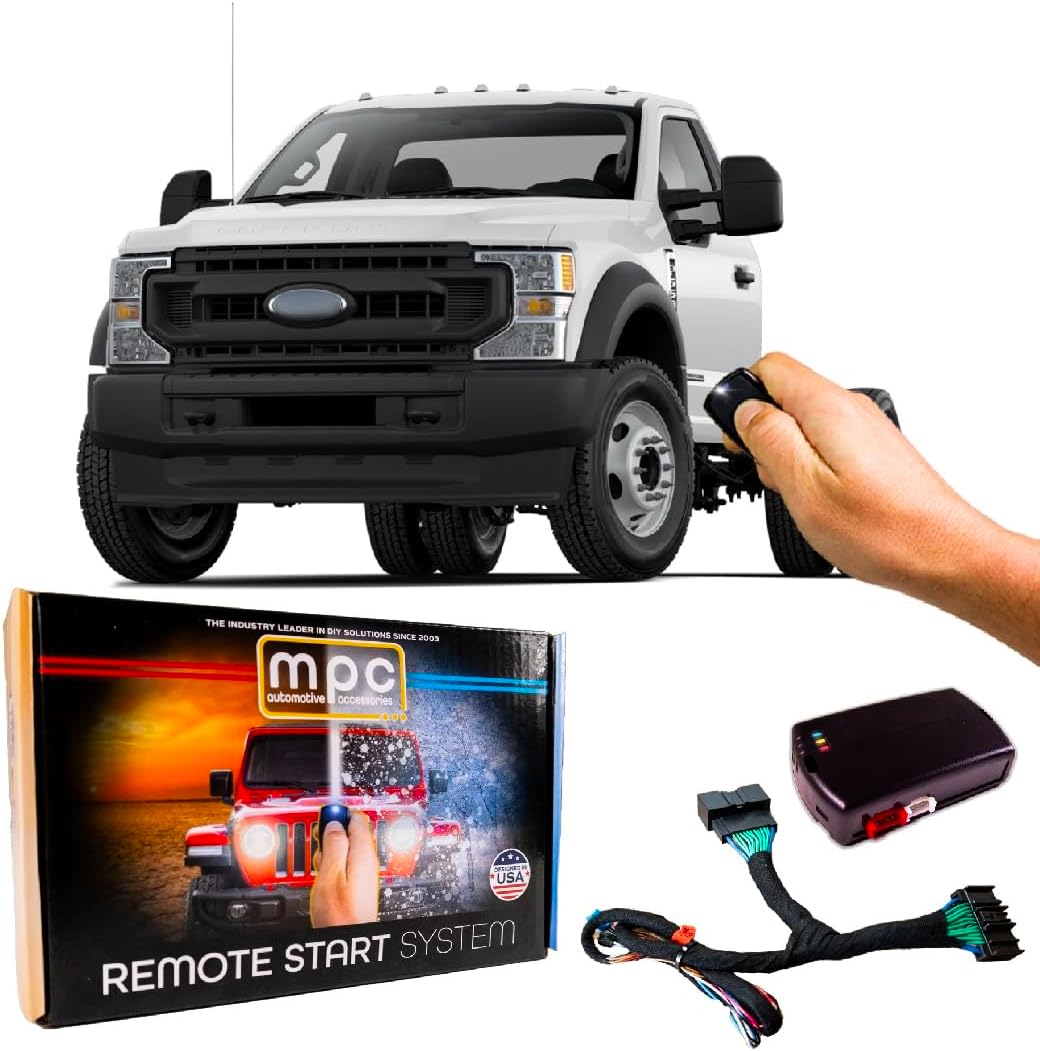 MPC Plug N Play Remote Starter Compatible with 2017-2022 Ford F-550 Super Duty |Gas| |Key to Start| with T-Harness OEM Key Fob Activated