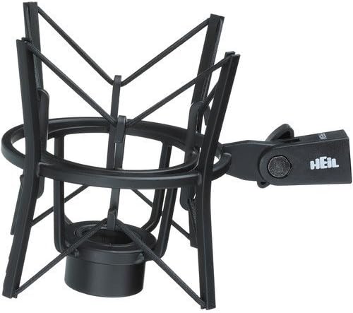 Heil Sound PR 40 Dynamic Cardioid Studio Microphone Bundle with PRSM Shock Mount (Black), Two-Section Broadcast Arm and Microphone Cable